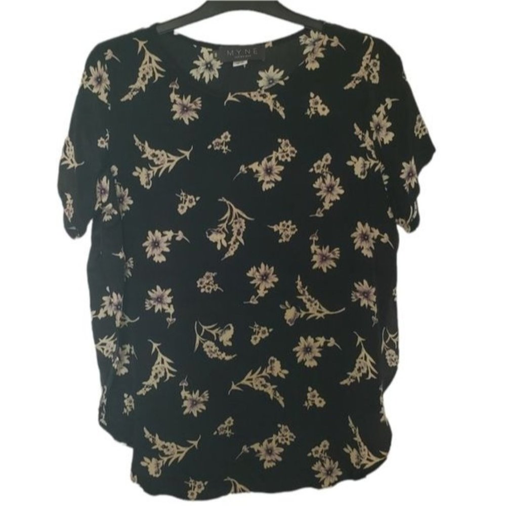 Myne Silk Floral Sheer Tunic Size 8